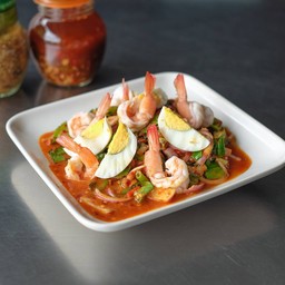 ยำถั่วพูกุ้งสด