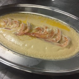 กุ้งนึ่งนมสด