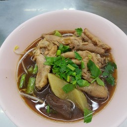 Braised Chicken Noodle Soup with Bitter Melon