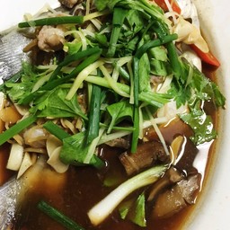 ปลาเก๋าเต้ยนึ่งซีอิ๊ว