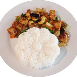 ข้าวหน้า_ผัดเม็ดมะม่วง