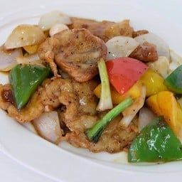 เนื้อปละกระพงผัดซอสเต้าซี่