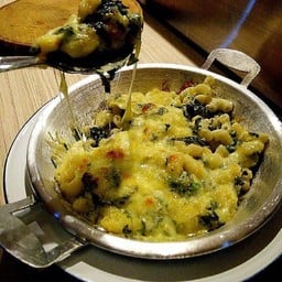 มักกะโรนีผักโขมอบชีส