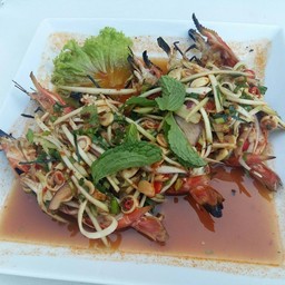 พล่ากุ้งทะเลเผา