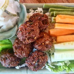 ลาบหมูทอด