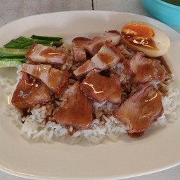 ข้าวหมูแดงหมูกรอบ