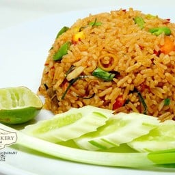 ข้าวผัดต้มยำมังสวิรัติ