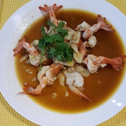 กุ้งนึ่งกระเทียม