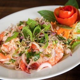 ยำตะไคร้กุ้งสด