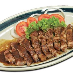 สเต็กหมูพริกไทยดำ (จานเดี่ยว)