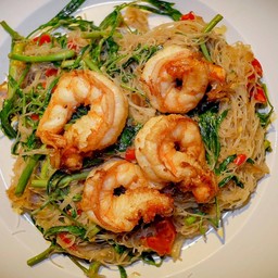 หมี่กระเฉดกุ้ง