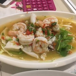 กุ้งนึ่งมะนาว