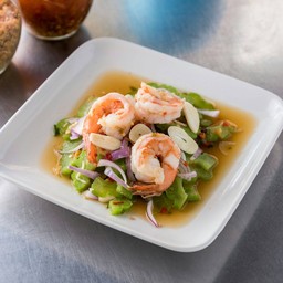 ยำมะระกุ้งสด