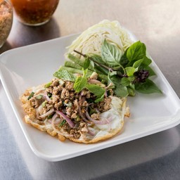 ลาบไข่ดาวหมูสับ