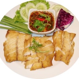เนื้อปลาทอดจิ้มแจ่ว