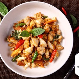 เนื้อปูผัดพริกมันปู