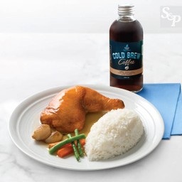 ข้าวไก่อบ + โคลว์บรูว์