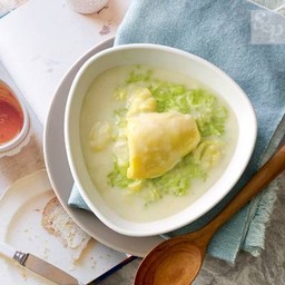 ข้าวเหนียวใบเตยน้ำกะทิทุเรียน