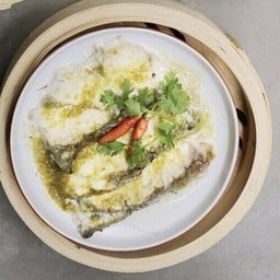 ปลากระพงนึ่งมะนาว