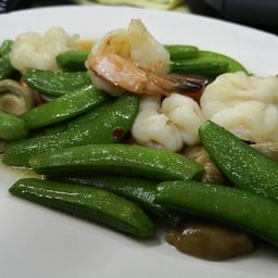 ถั่วลันเตาหวานผัดกุ้ง