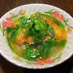แกงจืดผักกาดขาวเต้าหู้หมูสับ