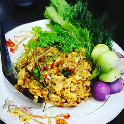 ปลาร้าสับผัดไข่