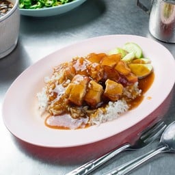 ข้าวหมูแดง - หมูกรอบ - กุนเชียง พิเศษ