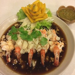 กุ้งนึ่งกระเทียม