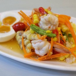 ตำข้าวโพดกุ้งไข่เค็ม