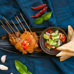 หมูสะเต๊ะ, น้ำจิ้มถั่วตัด, อาจาด