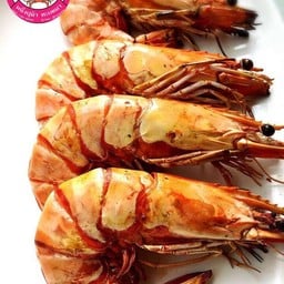 กุ้งลายเสือเผา
