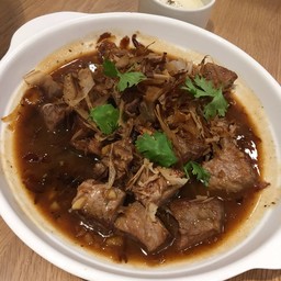 สันคอหมูย่างซอสกระเทียม