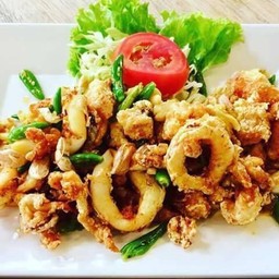 หมึกคั่วพริกกระเทียม