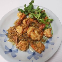 กุ้งเล็ก ทอดกระเทียมพริกไท