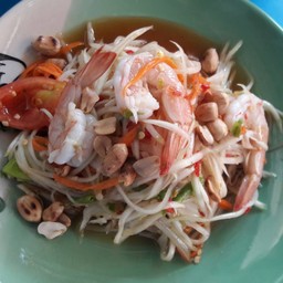 ตำกุ้งสดปูปลาร้า(ดิบ)