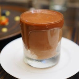 Hot Chocolate Foam With Rum Crushed Ice