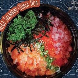 Negi Salmon-Tuna Don