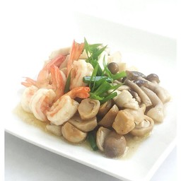 ผัดเห็ด 3อย่างกุ้งสด
