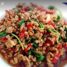 กะเพราหมูสับ