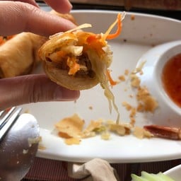 เปาะเปี๊ยะทอดไม่มีหมูสับ มีแต่ผักกะวุ้นเส้น