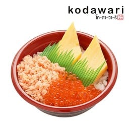 Ikura & Salmon Donburi ข้าวหน้าไข่ปลาแซลมอนแและแซลมอน