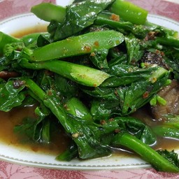 คะน้าฮ้งกงผัดทีโป้ว