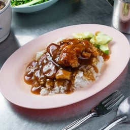 ข้าวหมูกรอบ + กุนเชียง พิเศษ