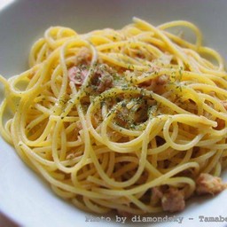 สปาเก็ตตี้ทูน่าผัดพริกแห้งและน้ำมันมะกอก สปาเก็ตตี้โหระพาผัดน้ำมันมะกอกทูน่า Tuna Basil and Olive Oil Spaghetti