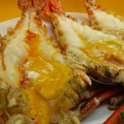 กุ้งแม่น้ำจัมโบ้เผา