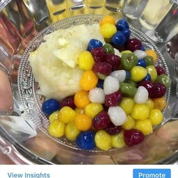 Sticky Rice Balls with Sweet Coconut Milk and Hot Millet