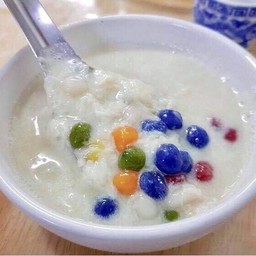 White Egg Yolk Balls In Hot Coconut Milk