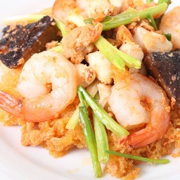 กระเพาะปลาผัดมันกุ้ง (L)