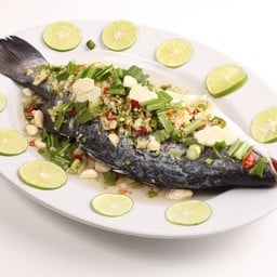 ปลากระพงนึ่งพริกมะนาว(ตัว)