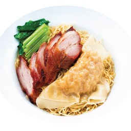 บะหมี่เกี๊ยวจัมโบ้หน้าหมูแดงย่าง